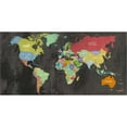 thumbnail image 2 of Great Art Now Modern Map of the World (chalkboard, detail) by Joannoo, Framed Wall Art, 26W x 16H, 2 of 2