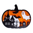 thumbnail image 3 of Adorno de calabaza colgante, recorte de madera ligero, adorno decorativo espeluznante Estilo C, 3 of 9