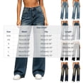 thumbnail image 3 of Njagoc3 Jeans for Women Baggy Wide Leg Womens Jeans Elastic Waist Low Mid Rise Denim Pants with Pockets, 3 of 6