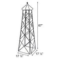 thumbnail image 3 of Achla Designs Lattice Obelisk Garden Trellis, 67 Inch Tall, Graphite Powder Coat Finish, 3 of 7