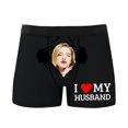 thumbnail image 5 of KHONTS Personalized Men's Funny Face Boxer Your Photo on Custom Underwear for Men I Love My Husband Black M, 5 of 5