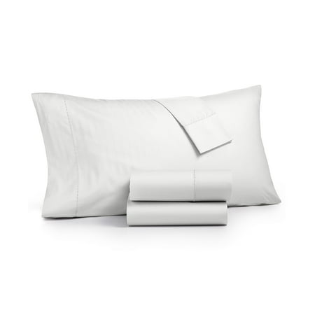 Martha Stewart Collection 3 Piece Queen Sheet Set 400 Thread Count 100% Cotton Percale, Snowy Owl
