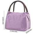 thumbnail image 2 of Stripe Lunch Bag Tote Bag for Women Lunch Box Insulated Lunch Container with Strong Handles, Pink, 2 of 5