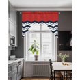 thumbnail image 4 of Swag Curtain Valances Red Navy Blue Waves Swag Valances for Kitchen Windows Chevron Stripe Window Treatment Curtains Drapes for Kitchen Bedroom Living Room Bathroom Over Sink 56"x36", 4 of 6