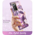 thumbnail image 4 of i-Blason Cosmo - Back cover for cell phone - thermoplastic polyurethane (TPU) - purple marble - for Samsung Galaxy Note20, Note20 5G, 4 of 6