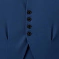 thumbnail image 4 of Men's Business Casual 2 Piece Suit Set, Short Sleeve Lapel Collar Button Down Shirt & High Waist Straight Leg Dress Pants, Loose Fit formal Daily office Outfit Navy, 4 of 4