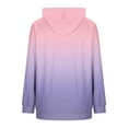 thumbnail image 4 of cocolona Hoodies for Women Long Sleeve Drawstring Gradient Color Hooded Sweatshirts Fall Winter Casual Loose Pullover Tops with Pocket, 4 of 6