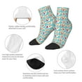 thumbnail image 5 of Fuzoiu Cute Corgi Head Print Adult Socks, Crew Moisture-wicking Socks, Unisex Cushion Crew Socks,Casual Sports Ankle Socks, 5 of 7