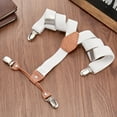 thumbnail image 5 of Buyless Fashion 2 Pack Adjustable Suspenders for Kids - 26" Elastic  Straps  1" - Leather Y Shape Back - 5151-2 - White, 5 of 7