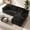 Right Left-Black, variant on Modular Sectional Sofa Cloud Sectional Couch, 107" Comfy Fluffy U Shaped Boneless Black Couches for Living Room, Deep Seat Memory Foam Plush Corduroy Couch Sectionals with Left Facing Chaise Sofa