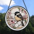 thumbnail image 2 of Dad Christmas Gift - Chickadee Xmas Stained Glass Hanging Ornament - Joyful Holiday Tree Decoration, Great Gift for Mom, Dad, Kids, Friends, 2 of 3