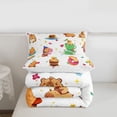thumbnail image 5 of Erosebridal Capybara Lover Full Size Comforter Sets For Kids,Funny Rodent Animals Multicolor Pattern Bedding Sets For Girls Boys Reversible 3pcs, 5 of 7