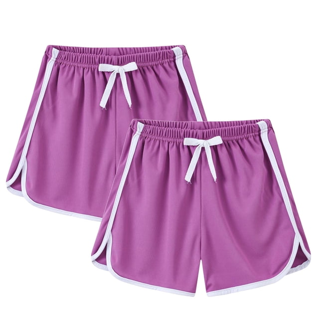 Odeerbi 3-11 Años Niños Niñas 2 Pcs Athletic Dophin Pantalones Cortos Deportes Yoga Pantalones Cortos Verano Casual Color Sólido Pantalones Cortos de Playa