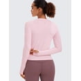 thumbnail image 2 of CRZ YOGA Seamless Long Sleeve Shirts for Women Workout Athletic Running Yoga Tops, 2 of 5