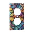 thumbnail image 2 of Yayeee Duplex Wall Plate 1-Gang 4.5"x2.7" Home Receptacle Light Switch Decorative Outlet Cover, Vibrant Dragon Scales Pattern, 2 of 7