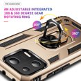 thumbnail image 4 of For Xiaomi 13 Shockproof TPU + PC Phone Case with Holder(Gold), iPhone 13, 4 of 4