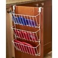 thumbnail image 1 of Kitchen Cabinet Door 3-Tier Wire Lid Rack Storage Organizer - White, 1 of 1