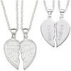 Personalized Mother / Daughter Sterling Silver Shareable Engraved Pendants, 2 chains
