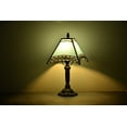 thumbnail image 3 of Tiffany Style Lamp Table Lamp Bedside Desk LED Lamp Bedroom Stained-Glass 14.5'' Height Blue, 3 of 4