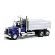 Kenworth W900 Dump Truck, Blue & White - New Ray 10863 - 1/32 Scale Model Farm Vehicle