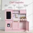 thumbnail image 5 of Best Choice Products Walmart Exclusive Wooden Pretend Play Kitchen with Framed Chalkboard - Pink with Herringbone, 5 of 8