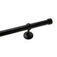 thumbnail image 2 of Tailor & Taylor 1 Inch Decorative Curtain Rod with Metal End Cap Finials, 72 inches Width Windows Rod with Y Style Bracket for Living Room, Kitchen and Windows, 2 of 2