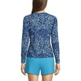 thumbnail image 2 of Lands' End Women's Crew Neck Long Sleeve Rash Guard UPF 50 Sun Protection Swim Tee, 2 of 3