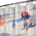thumbnail image 3 of Dachshunds Tropical Beach Shower Curtain 36"x72" ,Bathroom Decorative Shower Curtains Set with 12 Hooks,Modern Waterproof Washable Shower Curtain, 3 of 6