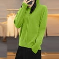 thumbnail image 5 of UTSJKR Women's Knitted Hoodies Casual Long Sleeve Drawstring Knit Textured Sweaters 2026 Fashion Solid Color Dressy Pullovers Mint Green M, 5 of 7