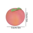 thumbnail image 4 of Peach Squish Toy, 3*3In Squeeze Peach, Realistic Pink Peach Slow Rebound Stress Relief Fidget Toy, 4 of 7