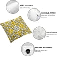 thumbnail image 6 of Geometric Outdoor Pillow Covers Set of 2, Abstract Diamond Plaid DecorativeThrow Pillowcase Yellow Geometrical Art Linen Soft Cozy Cushion Cover Pillowsham, 6 of 7