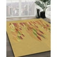 thumbnail image 2 of Ahgly Company Indoor Square Patterned Deep Yellow Area Rugs, 6' Square, 2 of 6