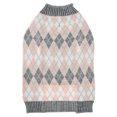 thumbnail image 1 of PULL EN MAILLE POUR CHIEN - DESIGN ARGYLE ROSE, 1 of 2