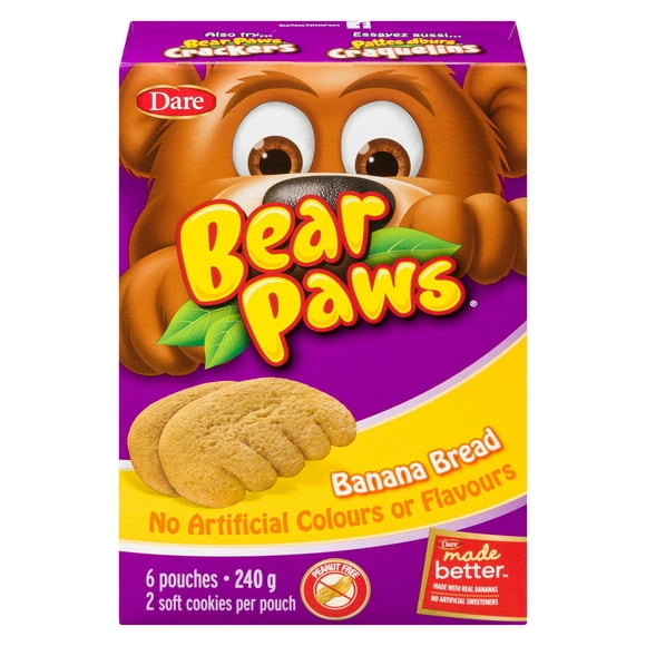 Bear Paws Banana Bread Cookies, Dare, 240 g