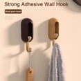 thumbnail image 2 of Mosey 4Pcs Wall Hook Self Adhesive 360 Degree Rotatable Modern Foldable Traceless Strong Load Bearing Hat Towel Clothes Hanger Bathroom Kitchen Supplies, 2 of 8