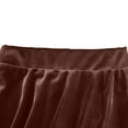 thumbnail image 5 of OGLCCG Girls Vintage Velvet Skater Mini Skirts Stretchy Flared Pleated Skater Skirt Solid Color High Waist Flowy Skirts 4-15 Years, 5 of 7
