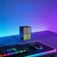thumbnail image 4 of Light Emitting Computer Speaker USB Mobile Phone Laptop Desktop Mini Speaker Hifi Stereo Speaker with RGB Lights for PC Gaming Entertainment, Dimensions: 3.94×2.72×2.51 in, 4 of 6