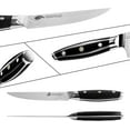 thumbnail image 3 of TUO Steak Knife - 5 inch Professional Kitchen Steak Knife Set of 4 - Kitchen Dinner Knives - G10 Full Tang Handle - High End Knife Set - BLACK HAWK S Series, 3 of 8