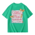 thumbnail image 3 of Arlun Kids Girls First Day of School T-Shirt Little Miss 3rd Grade Back to School Short Sleeve Graphic Tee Casual Crew Neck Cute Cartoon Print Casual Tops Classroom Wear 110, 3 of 8