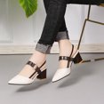 thumbnail image 2 of Ketyyh-chn99 Sandales pour Femmes Chaussures Femmes Sandales à Talons pour Femmes à Moins de 20 Bout Pointu Sandales à Talons Hauts à Bride Sandales Mode Sandales pour Femmes (Blanc, 7.5), 2 of 3