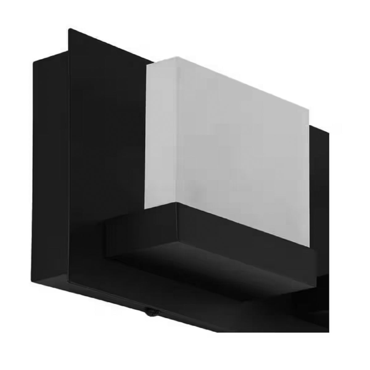 Ceybo LED Bathroom Vanity Light Warm White 24 Inch 3000K Black Modern Matte Four Integrated 10-W LED Bulbs Rectangle Vanity Light Over Mirror Wall Lighting Fixture
