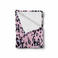 thumbnail image 2 of Abstract Art Soft Flannel Fleece Throw Blanket, Animals Motifs Geometric Leopard Skin Pattern in Chaotic Style on Pinkish, Cozy Plush for Indoor and Outdoor Use, 60" x 80", Multicolor, by Ambesonne, 2 of 6
