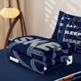 thumbnail image 5 of Homewish Basketball Ball Game Kids Zipper Full Size Comforter Sets with Fitted Sheet and 2 Pillowcases,Sport Theme Zipper Bedding Set For Boys,Navy Blue Reversible,4 Pieces, 5 of 7
