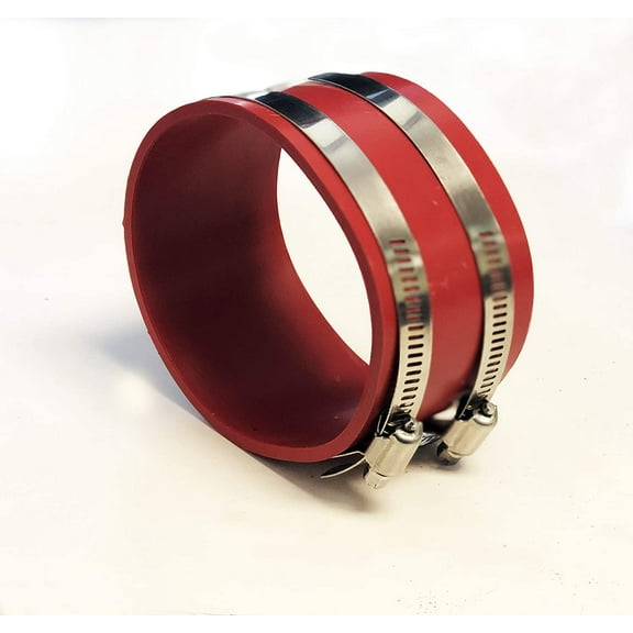 4" 101mm Air Intake Intercooler Rubber Coupler With Clamps RED