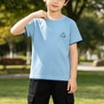 thumbnail image 6 of Muscularfit Pullover T Shirts for Boys Golf Shirts Boys Athletic Shirts Short Sleeve Shirts Crew Neck Graphic Tees Blue Toddler Shirts,3-4 Years, 6 of 9