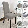 thumbnail image 3 of Dining Chair Cover Parsons Chair Covers, 8 Pack Dining Chair Slipcover Protector Cover for Hotel, Dining Room, Banquet (Taupe), 3 of 7