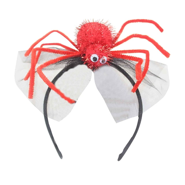 Fiudx Diadema de Araña de Halloween, Accesorio Festivo, Diseño Divertido de Araña, Decoración para Disfraz y Fotomatón, Cosplay de Halloween, Apto para Todas Las Edades, Tamaño 26 X 26 Cm.