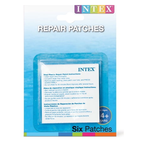 プール修理用テープ ビニールプール 修理用パッチ 6枚入り インテックス INTEX プール修理 リペアパッチ  クリックポスト