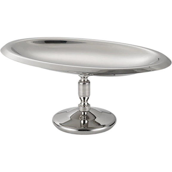 Stainless Steel Cake Tray High-footed Dessert Cup Plate Oval Ice Cream Cup Household Multi Purpose Fruit Display Plate For Party