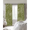 thumbnail image 3 of Sage Green Geometric Blackout Curtains 63 Inches Long, Modern Stereotypic Abstract Art Thermal Insulated Black Out Curtains, Darkening Window Curtain Drapes for Bedroom Living Room 42"x63" 2 Panels, 3 of 9